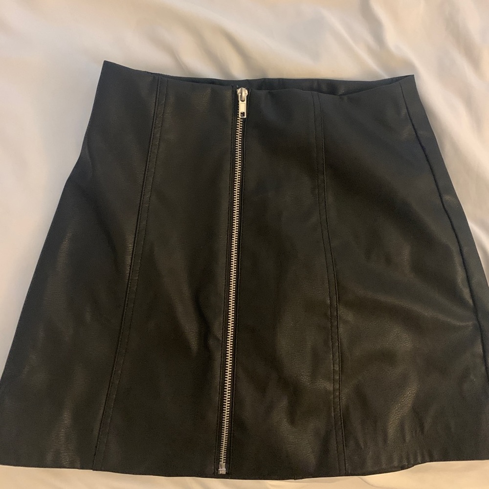 Faux Leather Skirt